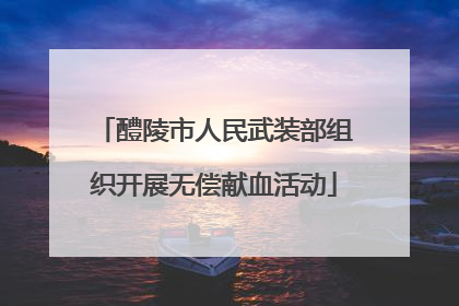 醴陵市人民武装部组织开展无偿献血活动