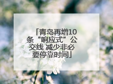 青岛再增10条“响应式”公交线 减少非必要停靠时间