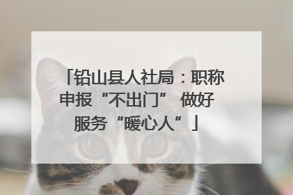 铅山县人社局：职称申报“不出门” 做好服务“暖心人”