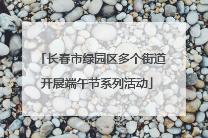 长春市绿园区多个街道开展端午节系列活动