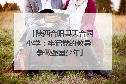 陕西合阳县天合园小学：牢记党的教导 争做强国少年