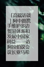高端访谈｜阿中愿携手维护多边贸易体系和发展中国家利益——访阿拉伯议会议长亚马希