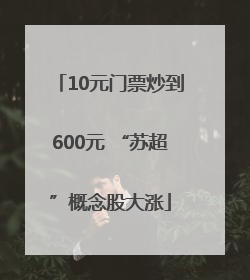 10元门票炒到600元 “苏超”概念股大涨