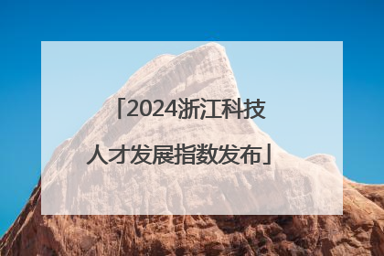 2024浙江科技人才发展指数发布