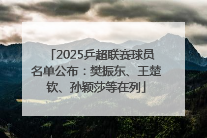 2025乒超联赛球员名单公布：樊振东、王楚钦、孙颖莎等在列