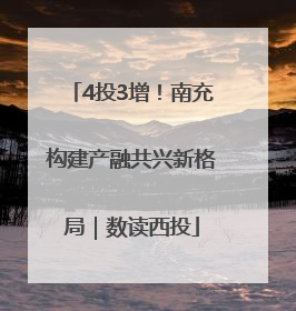 4投3增！南充构建产融共兴新格局｜数读西投