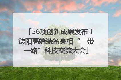 56项创新成果发布！德阳高端装备亮相“一带一路”科技交流大会