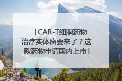 CAR-T细胞药物治疗实体瘤要来了？这款药物申请国内上市