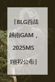 BLG首战越南GAM，2025MSI赛程公布